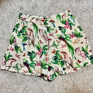 Ann Taylor Women’s Birds Of Paradise Shorts With Pockets Size 2